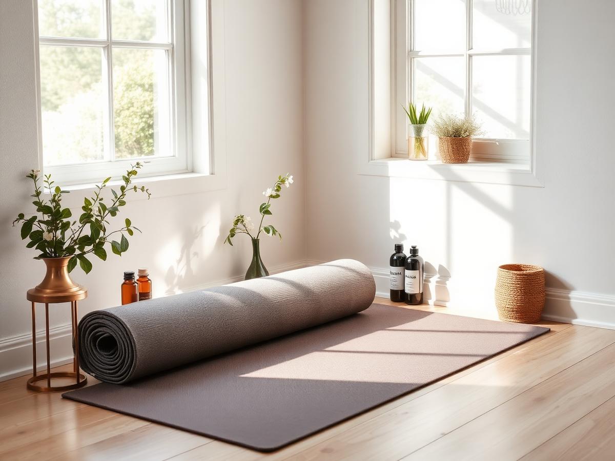 Ayurveda therapy set up in a bright home in Hyderabad